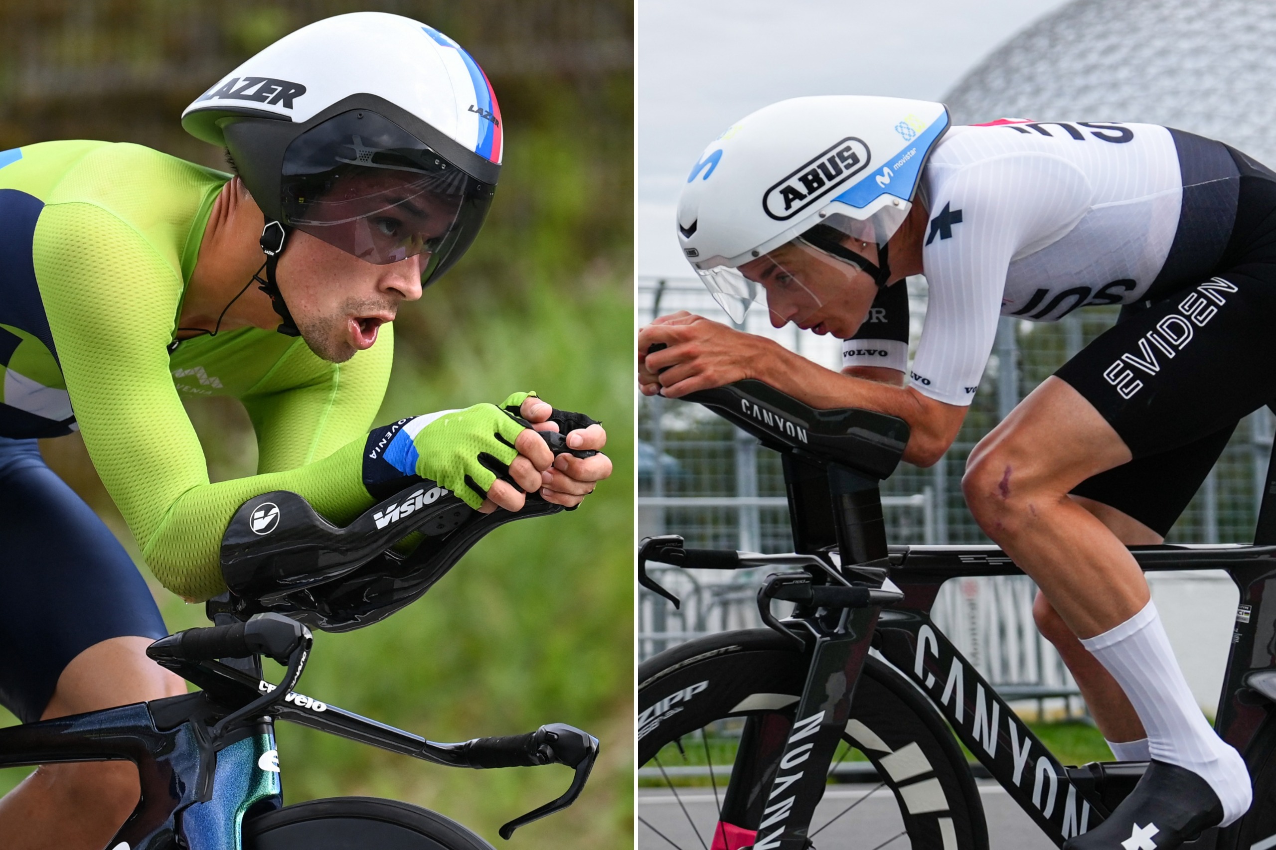 Primoz Roglic and Marlen Reusser in time trial races