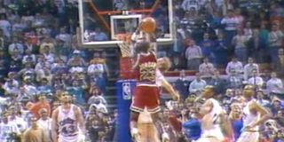 Michael Jordan pulling off "The Shot"