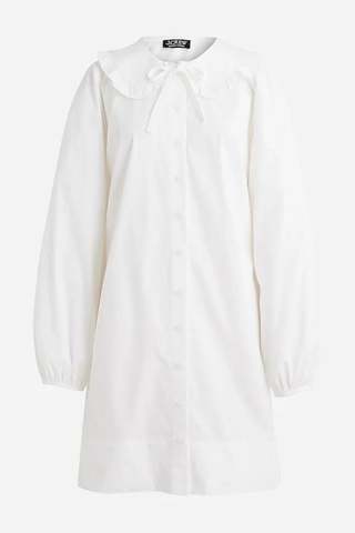 J.Crew white button down shirtdress