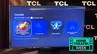 TCL QM9K TV showing Google Gemini interface