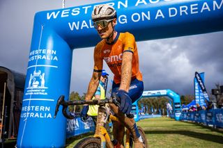 Tasman Nankervis (BMC-Shimano) takes victory at the 2023 SEVEN Nannup Gravel World Series race in Western Australia on May 13