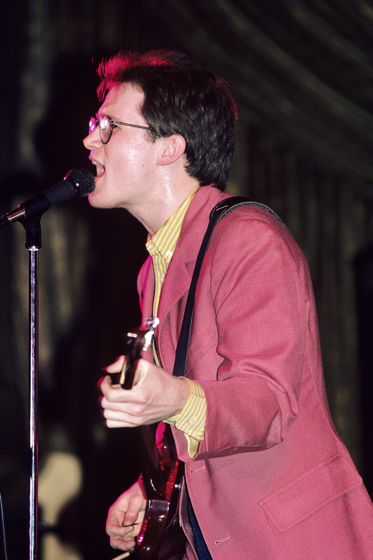 Marshall Crenshaw performs at the Roseland Ballroom in New York City on February 11, 1982