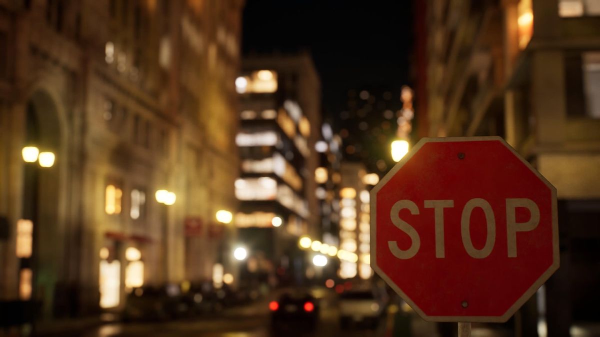 A city photo shot in The Matrix Awakens