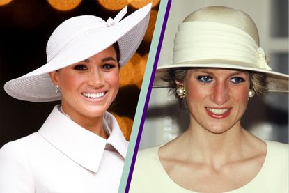Meghan Markle’s ‘tell-tale sign’ that she's just like Princess Diana, seen here in side by side pictures