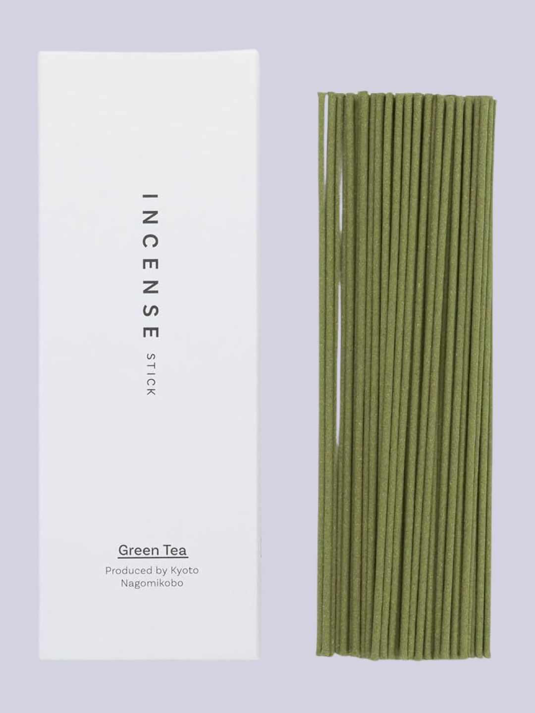 A box of green Japanese incense sticks from Amazon