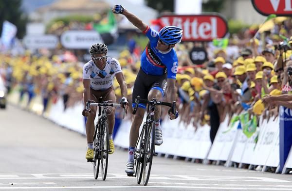 David Millar (Garmin - Sharp) celebrates a stage win