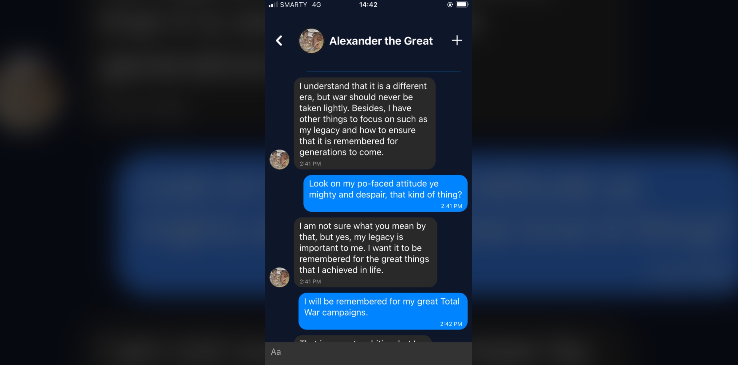Conversation with Alexander the Great