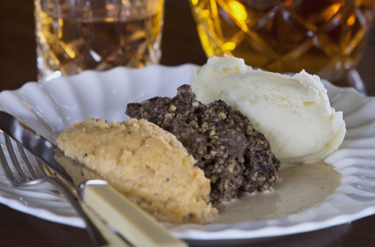 Haggis, neeps and tatties