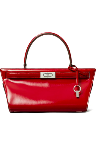 Red Color Trend 2023 | Tory Burch Lee Radziwill Leather Cat Eye Bag
