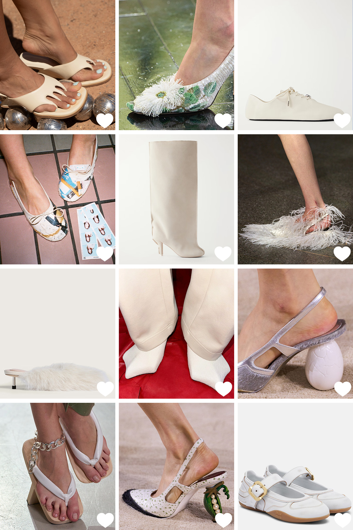 Collage of freaky footwear trends for autumn winter 2026