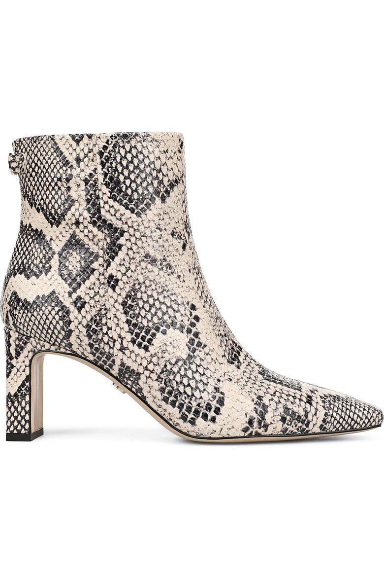 Saige 4 Croc Embossed Leather Bootie