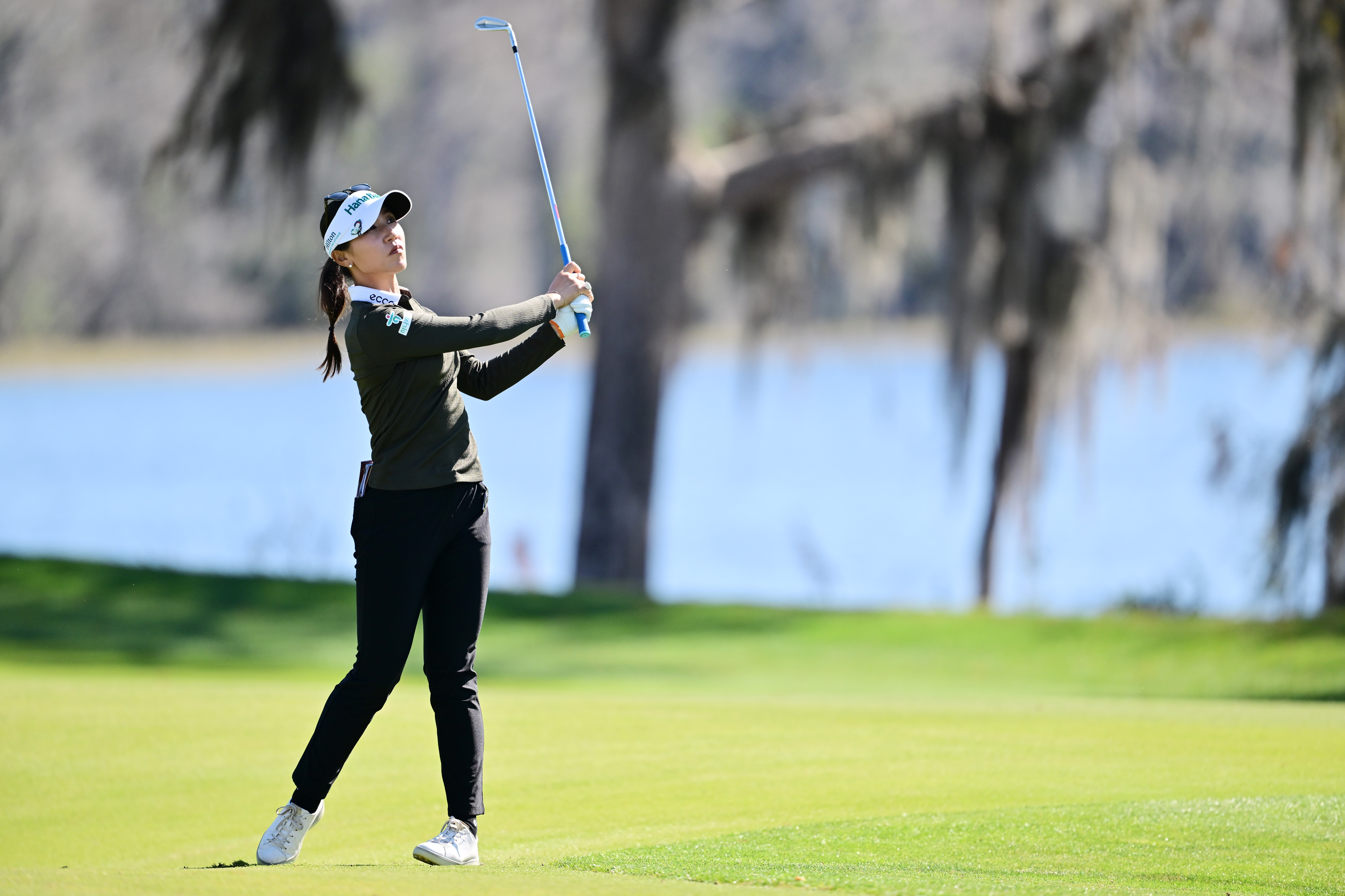 Lydia Ko plays an approach shot at the Tournament of Champions where she was playing with new golf clubs