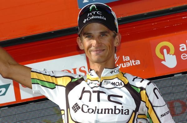 Peter Velits (HTC - Columbia) won stage 17 at the Vuelta, the Slovakian's first victory at a Grand Tour.