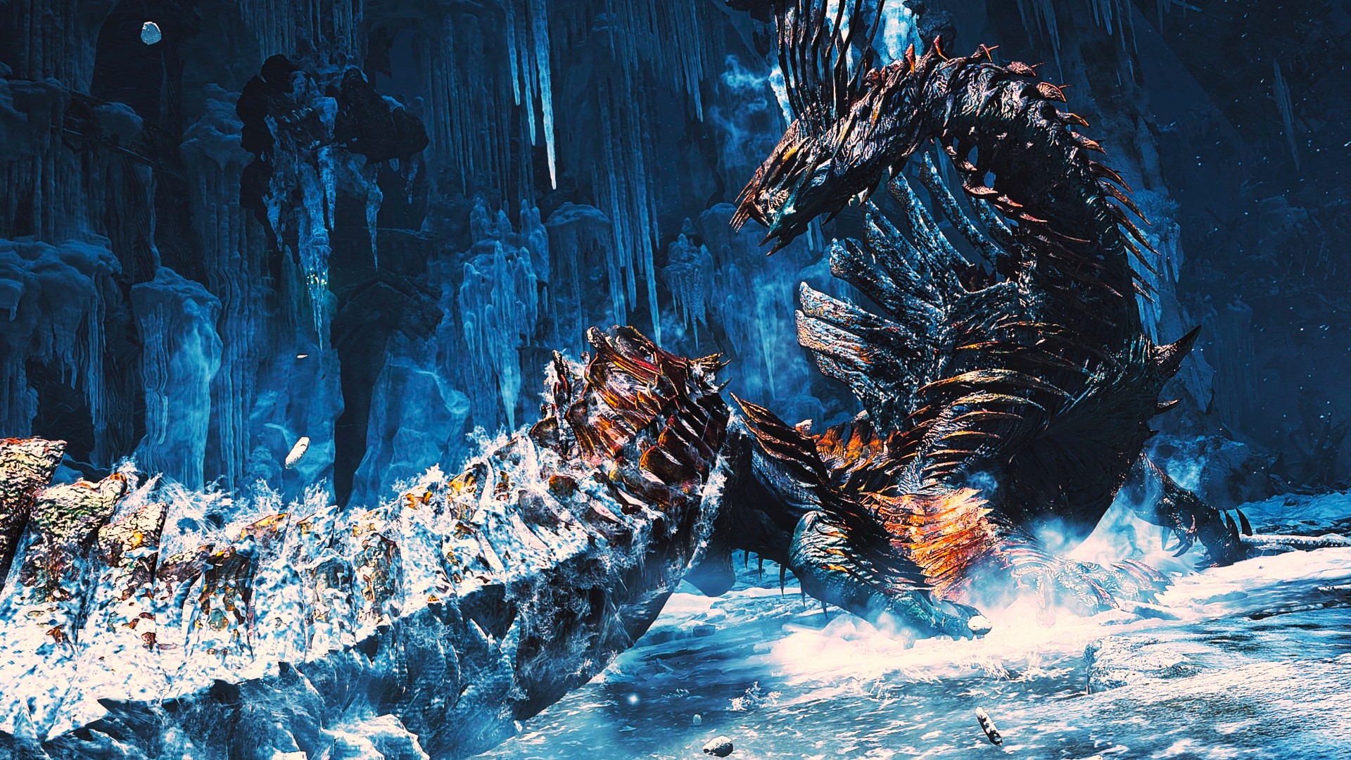 Edited screenshot of Jin Dahaad from Monster Hunter Wilds