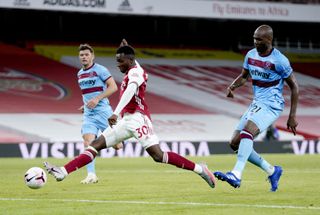 Nketiah tapped in from close range to win three points for Arsenal