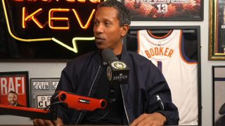 Moses "Shyne" Barrow participates in an interview on the Bootleg Kev Podcast.