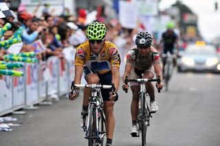 Overnight leader Gregory Brenes (Movistar Team) finished ninth on the stage and surrendered the yellow jersey to Juan Carlos Rojas (JPS - Giant)