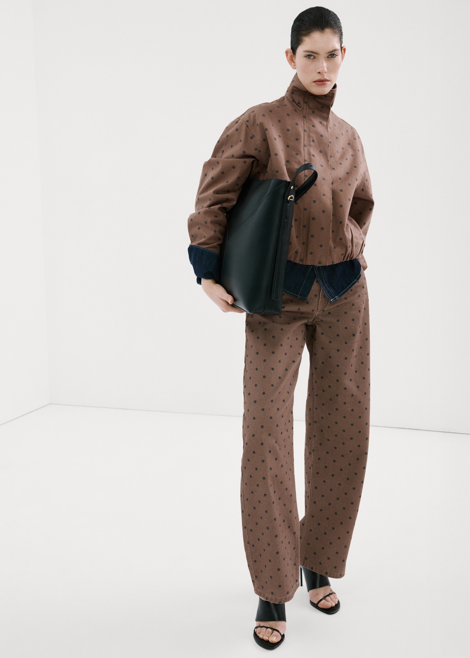 Denim Bomber Jacket With Polka Dots - Women | Mango United Kingdom