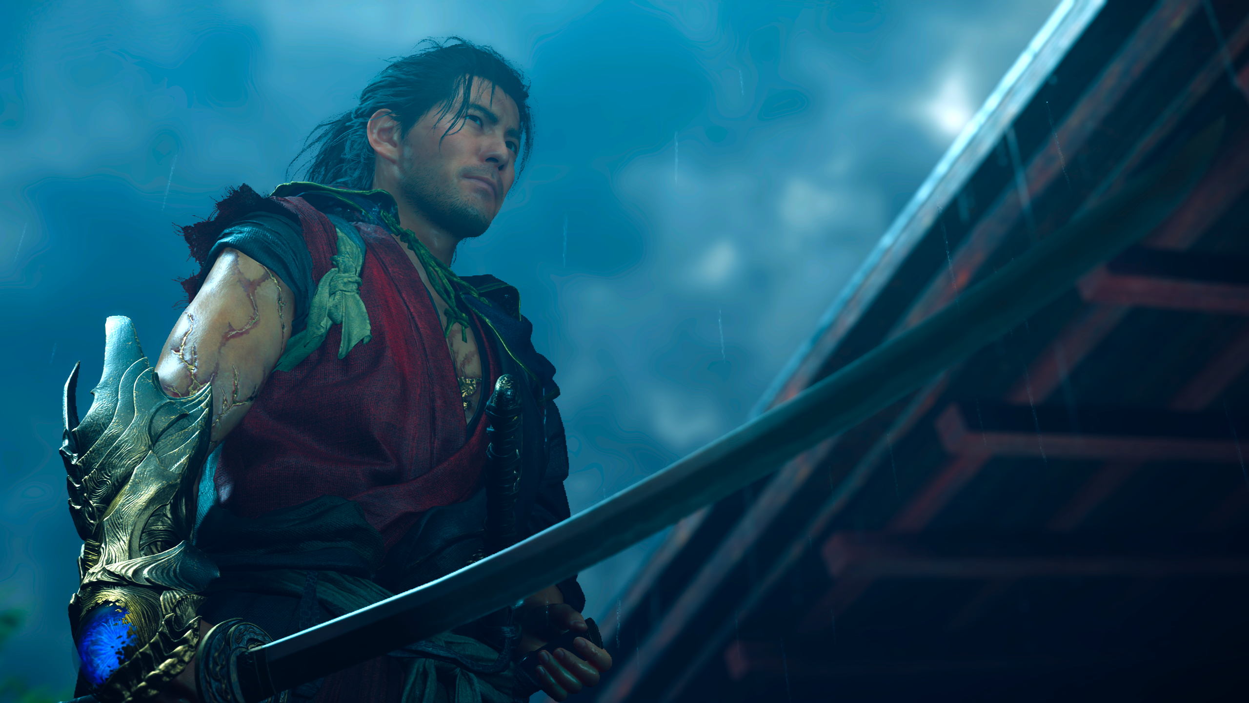 Miyamoto Musashi wielding sword