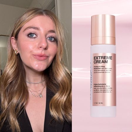 samantha holender on a pink background next to two products on sale at sephora