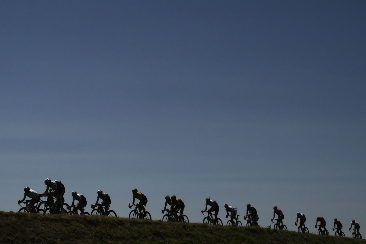 The peloton in action during stage 16 at the Tour de France