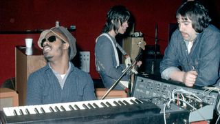 R&B musician Stevie Wonder in the recording studio circa 1972. (Photo by Michael Ochs Archives/Getty Images)