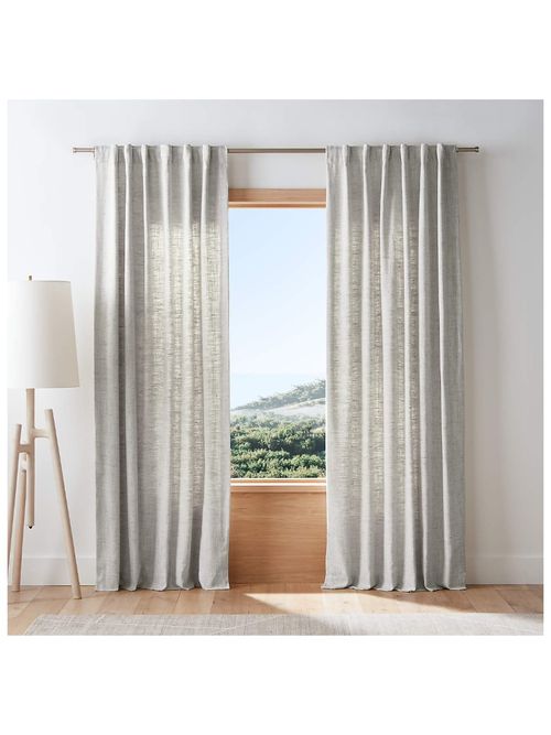 Reid Warm Beige Recycled Fiber Window Curtain Panel