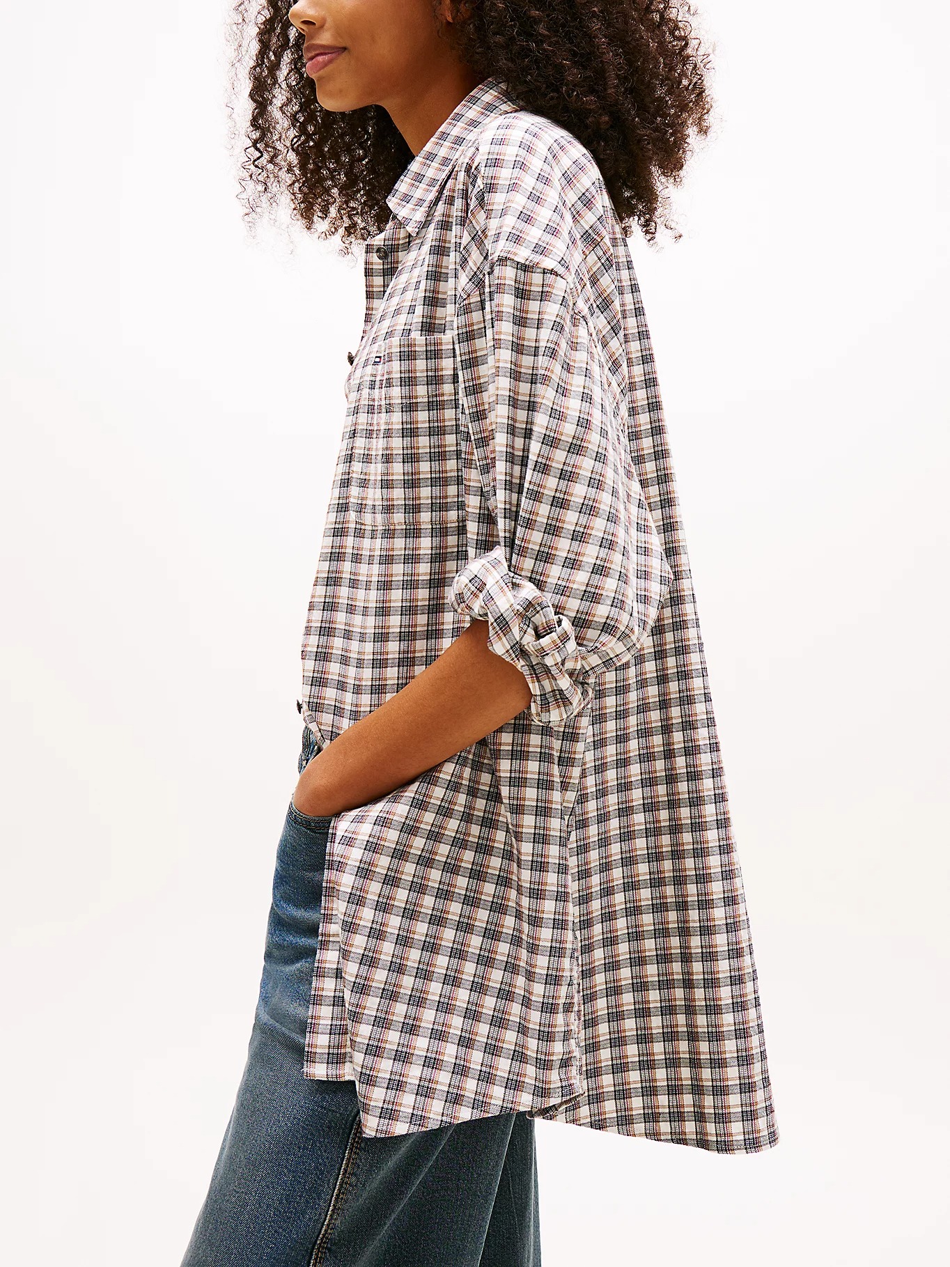 Relaxed Fit Tartan Check Seersucker Shirt