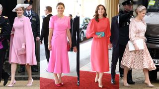 Royals wearing pink over the coronation weekend