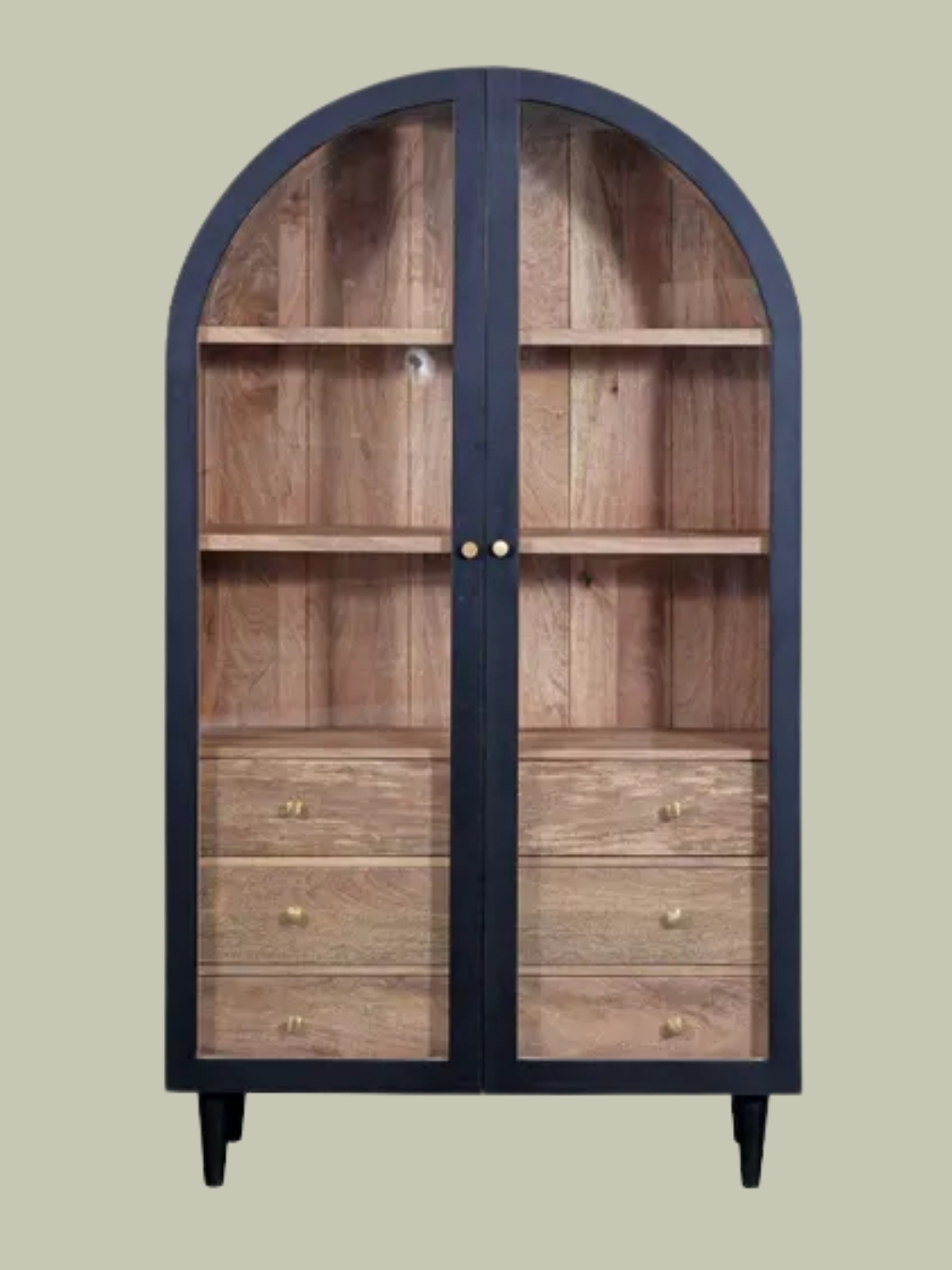 Dunelm, Indus Valley Atomic Glass 2 Door Cabinet
