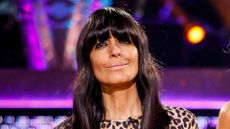 Claudia Winkleman wearing leopard print dress and heels on Strictly Come Dancing results show on 23 November, 2025