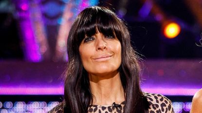 Claudia Winkleman wearing leopard print dress and heels on Strictly Come Dancing results show on 23 November, 2025