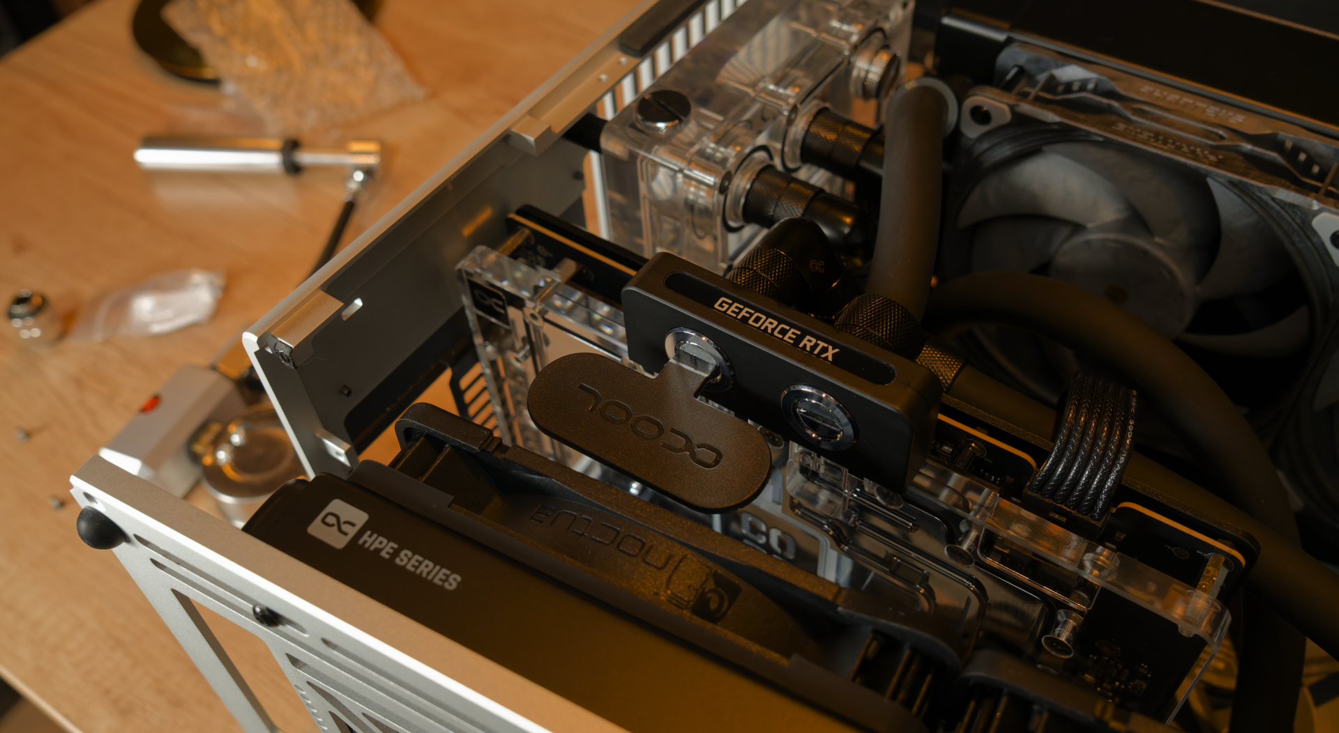 Greyscale ITX Build Tubing &amp;amp; Loop