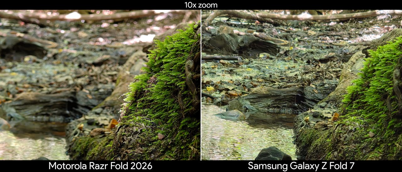 Comparing telephoto camera quality between the Motorola Razr Fold 2026 and Samsung Galaxy Z Fold 7