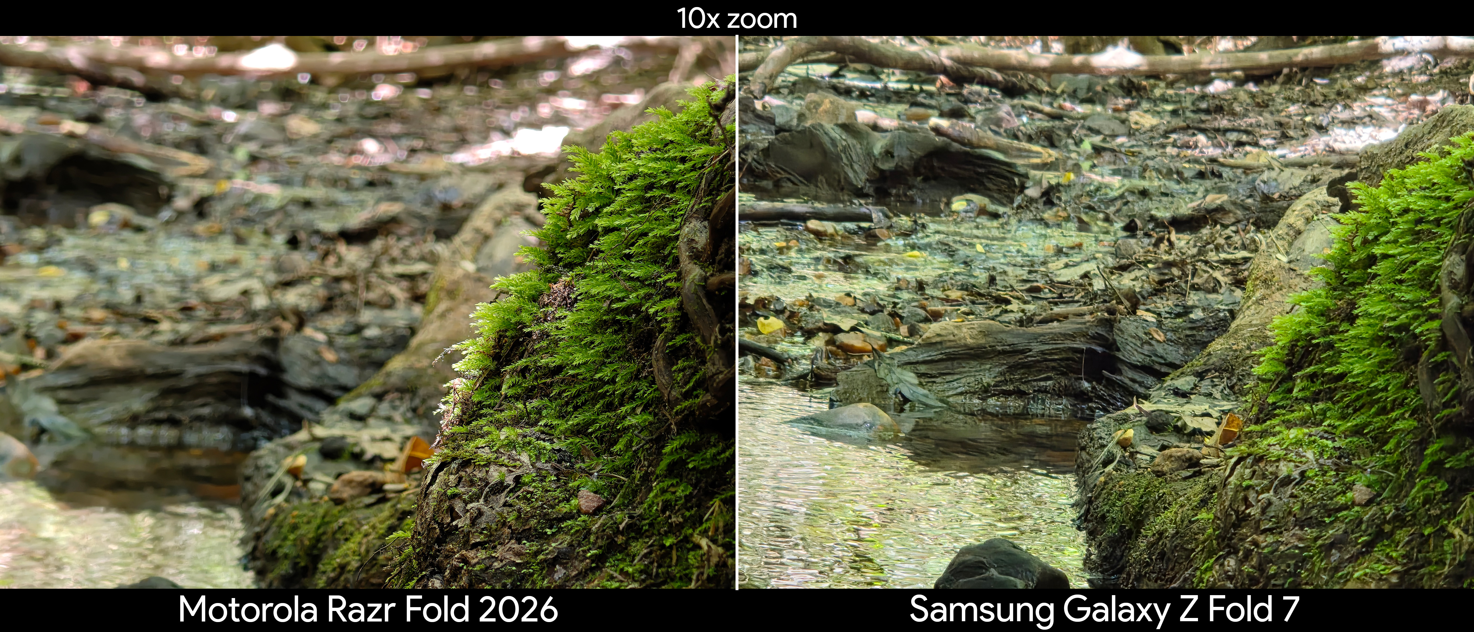 Comparing telephoto camera quality between the Motorola Razr Fold 2026 and Samsung Galaxy Z Fold 7