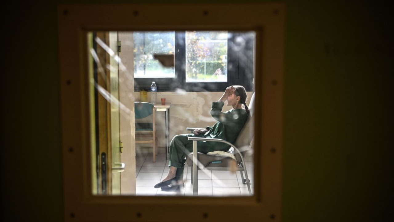 Women sits in hospital