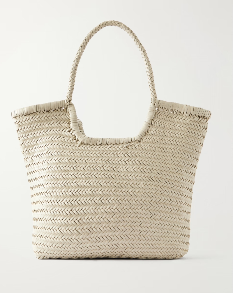 Dragon Diffusion , NS Diagonal Triple Jump Woven Leather Tote