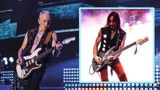 Phil Collen and Nuno Bettencourt onstage (composite image)