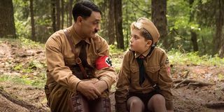 Taika Waititi and Roman Griffin Davis in Jojo Rabbit