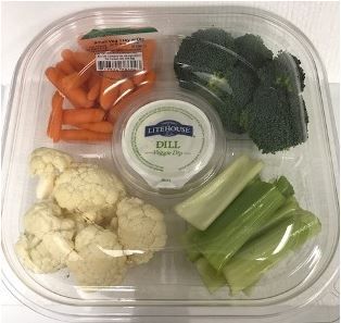 Del Monte vegetable trays have been tied to an outbreak of Cyclospora. Above, one of the recalled trays.