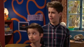 Milo and Roman talking to Billie in Wizards Beyond Waverly Place.