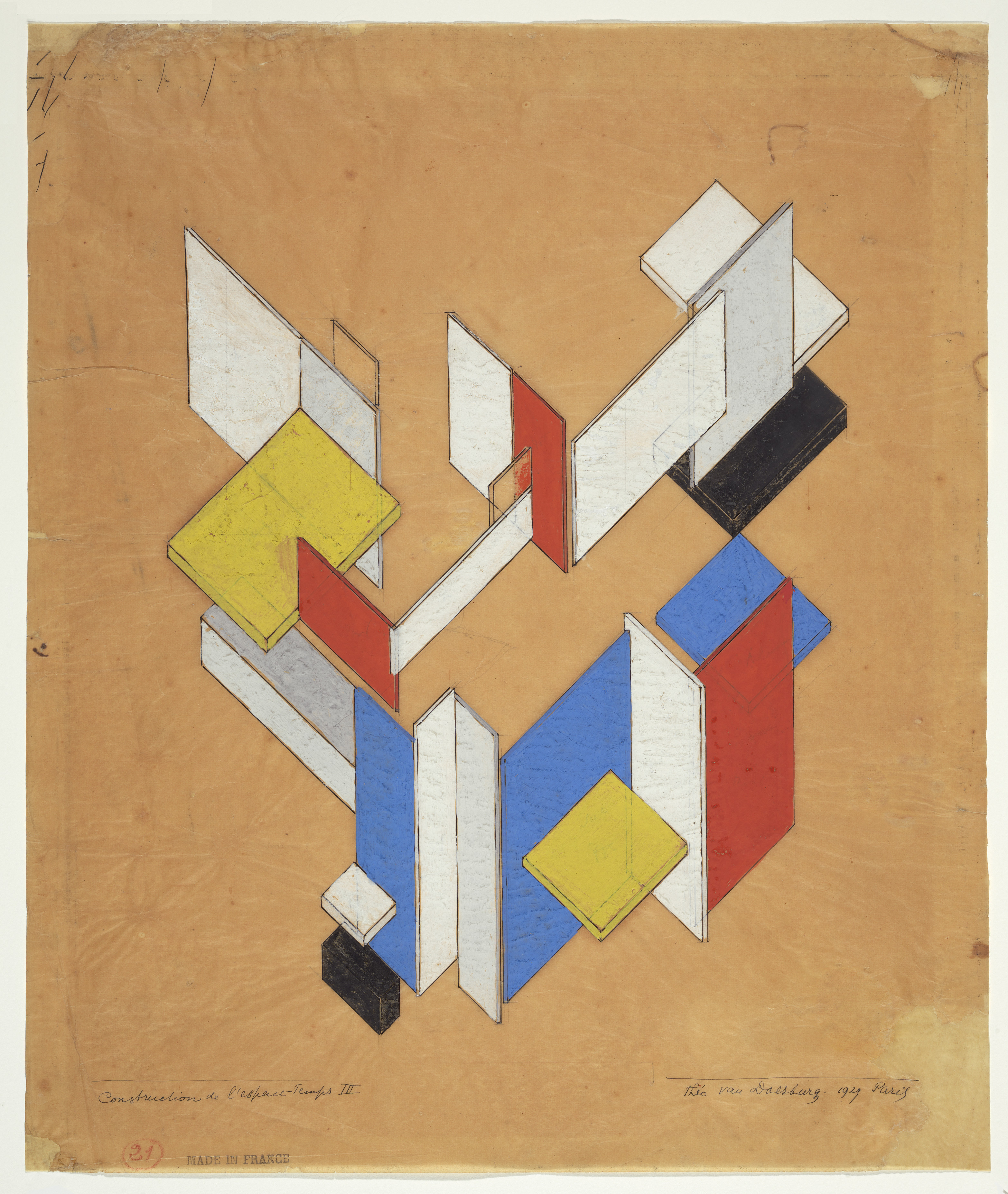 Theo van Doesburg, Space-time construction #3 1923