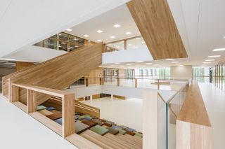 Wooden auditorium and main staircase