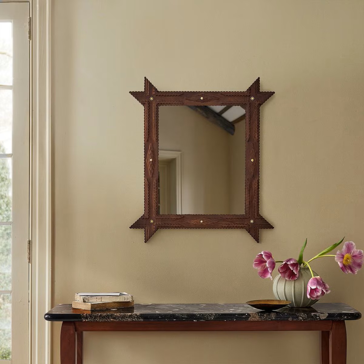 West Elm, Pierce &amp;amp; Ward Rectangle Tramp Art Wall Mirror