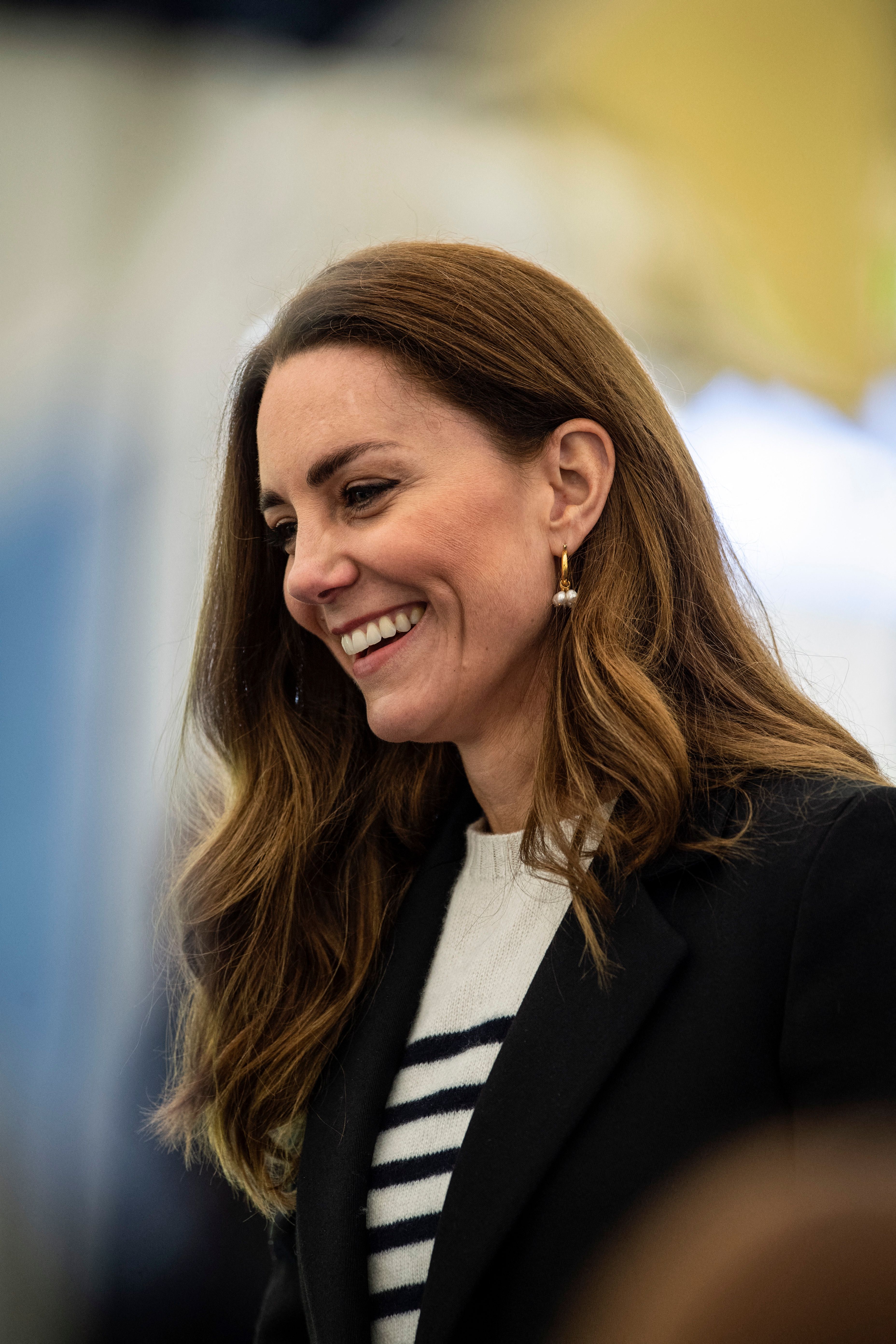 Britain&amp;amp;apos;s Catherine, Duchess of Cambridge meets students as she visits the University of St Andrews in St Andrews on May 26, 2021. (Photo by ANDY BUCHANAN/POOL/AFP via Getty Images)