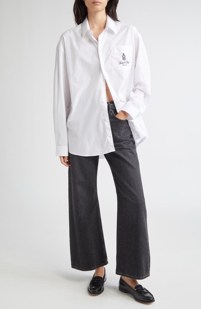 Vendome Oversize Cotton Poplin Button-Up Shirt