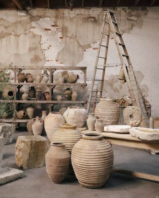 Decorative pots of various shapes and sizes