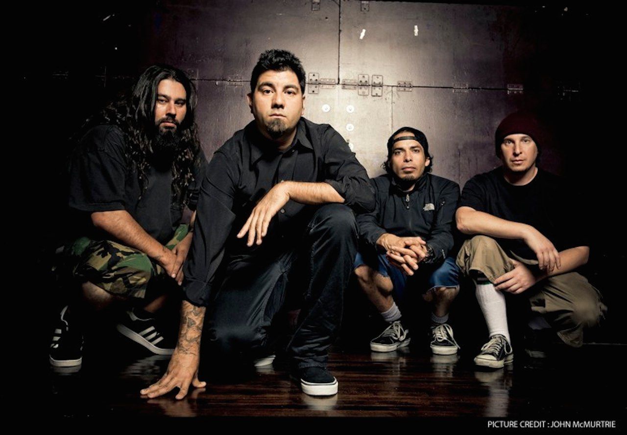 Stef, Chino, Sergio and Abe in 2009, just before the release of Diamond Eyes, their first record without Chi Cheng.