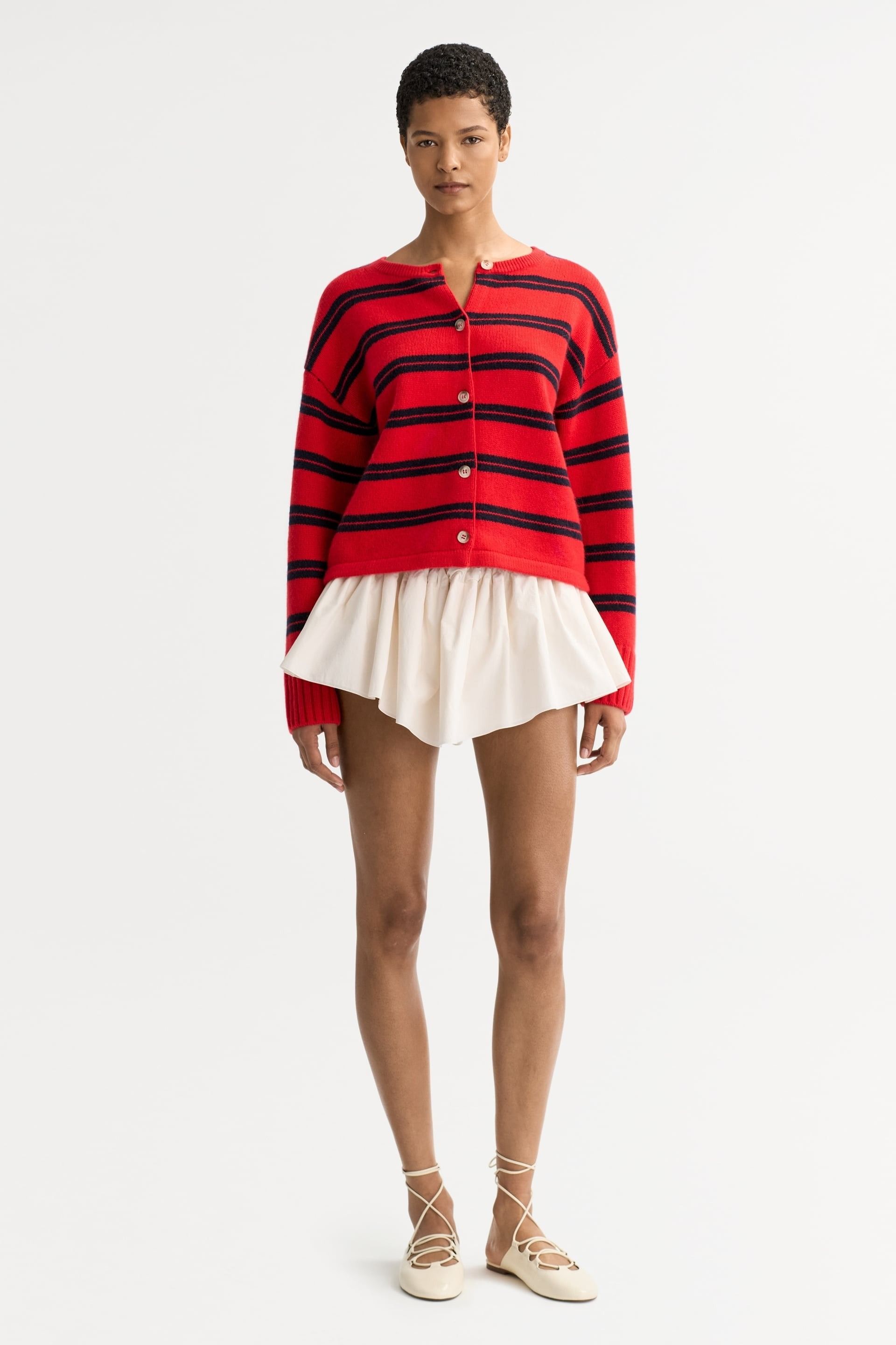 Soft Goat, Striped Cardigan