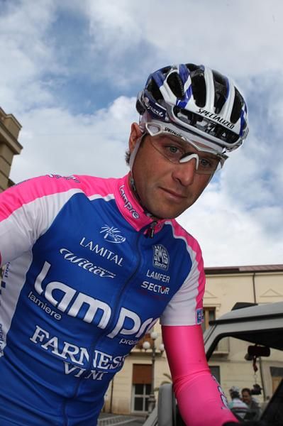 Alessandro Petacchi in his new Lampre colors